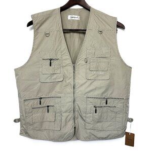 Olympina 12 Pocket Outdoor Fishing Hunting Travel Field Vest Size 3X NWT